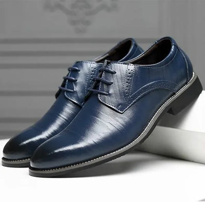 PU Leather Oxford Lace-Up Office Shoes Men