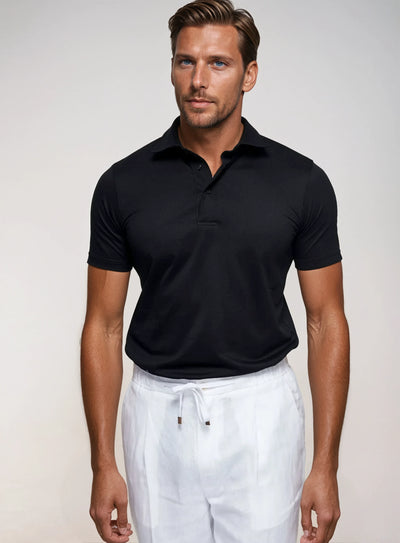 Schwarzes Polo T-Hemd