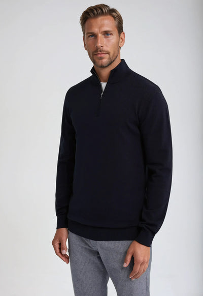 Tristan - Old Money Half-Zip Sweater