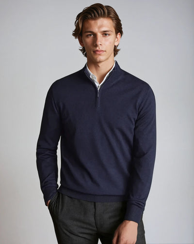 Tristan - Old Money Half-Zip Sweater