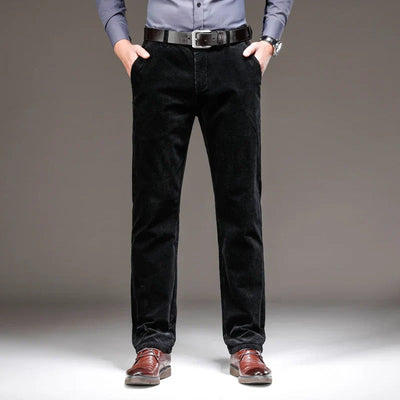 Straight Leg Velvet Trousers Men