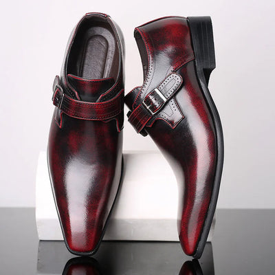 Polished Monk Strap Office Shoes Men