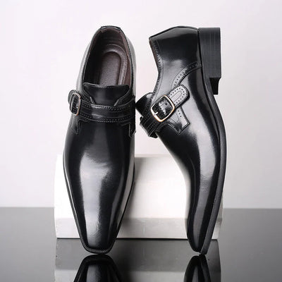 Polished Monk Strap Office Shoes Men