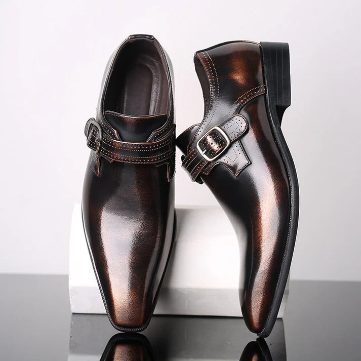 Polished Monk Strap Office Shoes Men