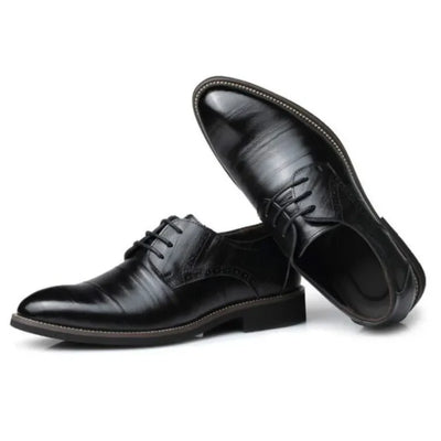 PU Leather Oxford Lace-Up Office Shoes Men