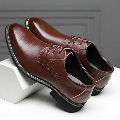 PU Leather Oxford Lace-Up Office Shoes Men