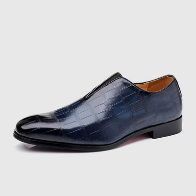 Men’s Crocodile Embossed Look Slip-On Office Shoes
