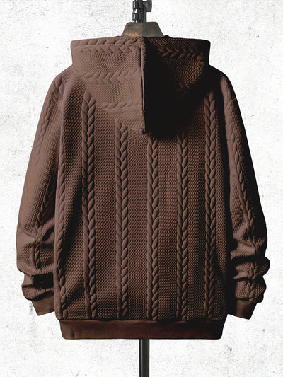 Knitted Hooded Jacket Winter Men