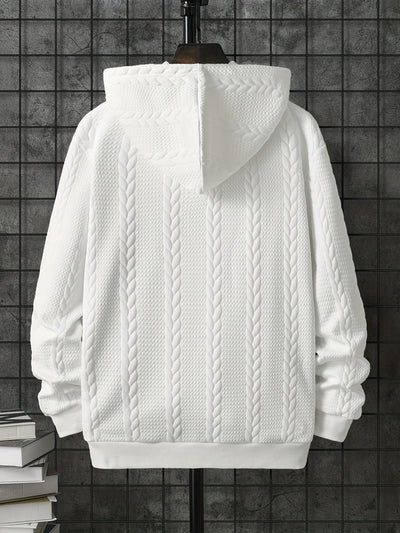 Knitted Hooded Jacket Winter Men