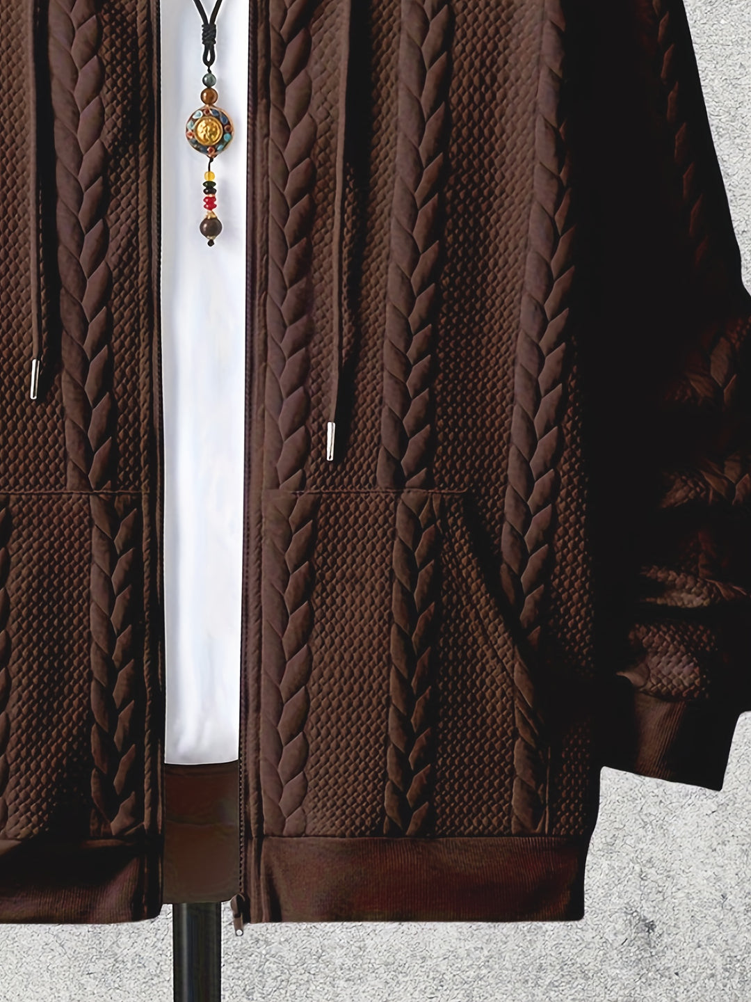 Knitted Hooded Jacket Winter Men