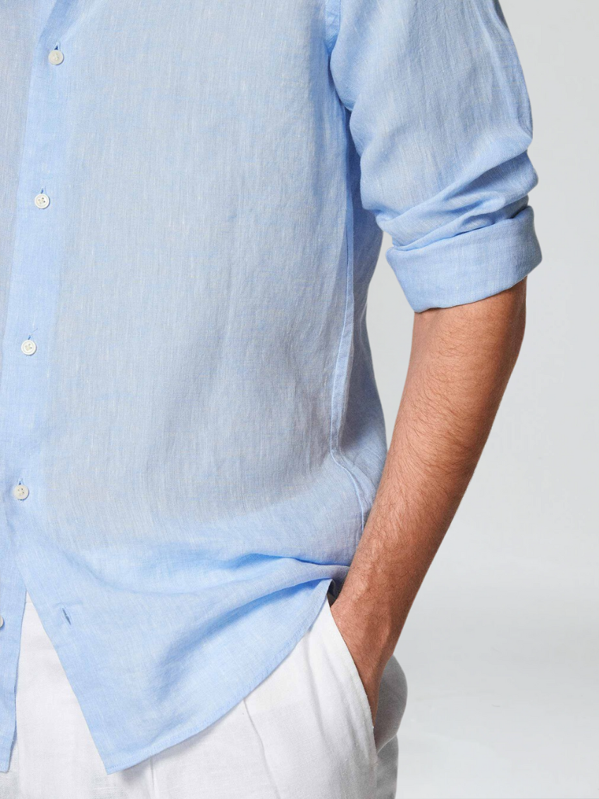 Oberon - Classic Linen Shirt Men