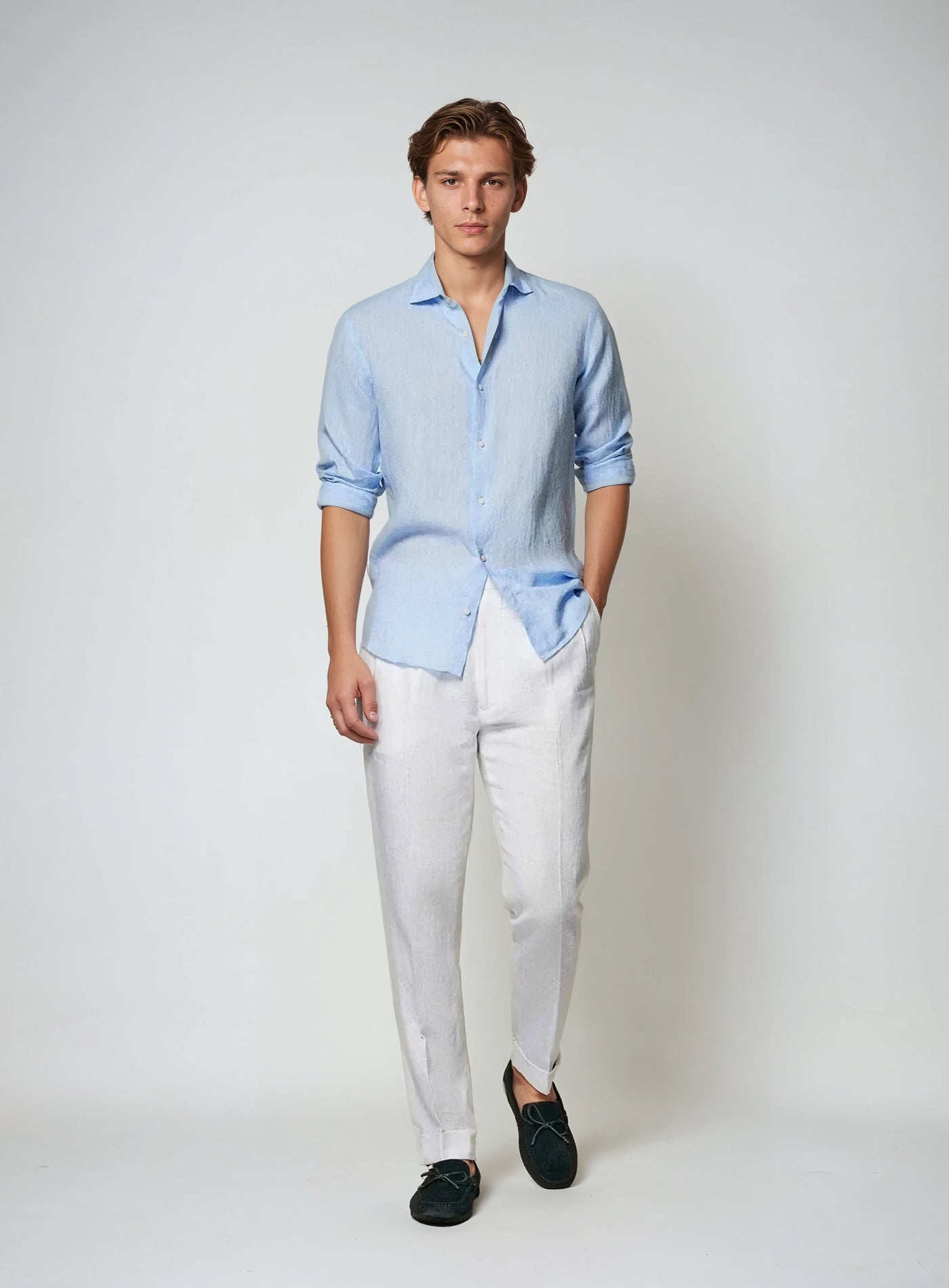 Oberon - Classic Linen Shirt Men