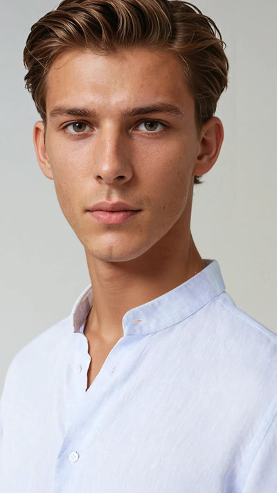Nigel - Classic Long Sleeve Linen Shirt