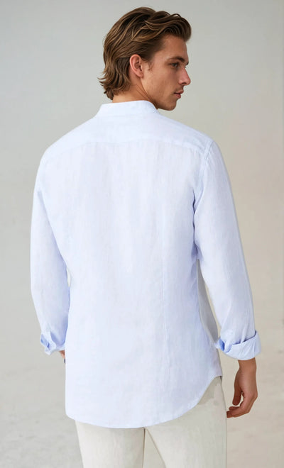 Nigel - Classic Long Sleeve Linen Shirt