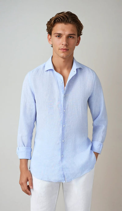 Oberon - Classic Linen Shirt Men