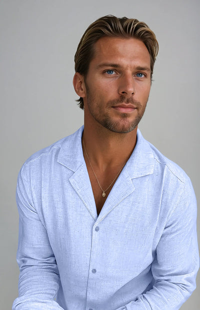 Nixon - Mens Casual Linen Beach Shirt