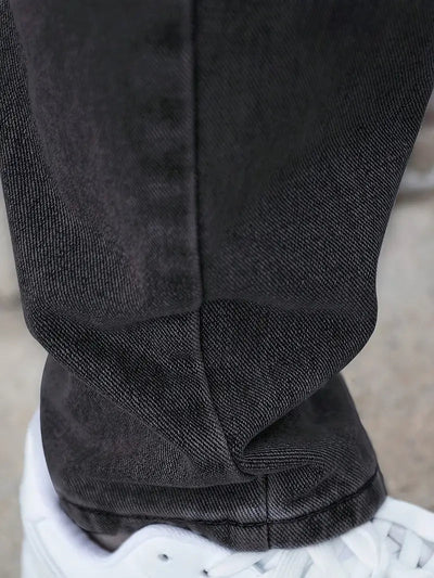 Light Wash Straight Leg Jeans Men