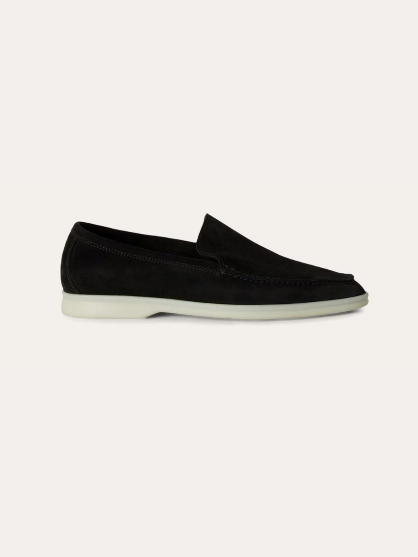 Lexi - Old Money Black Suede Loafers