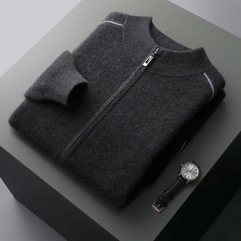 Luxurious Full-zip Jumper Men
