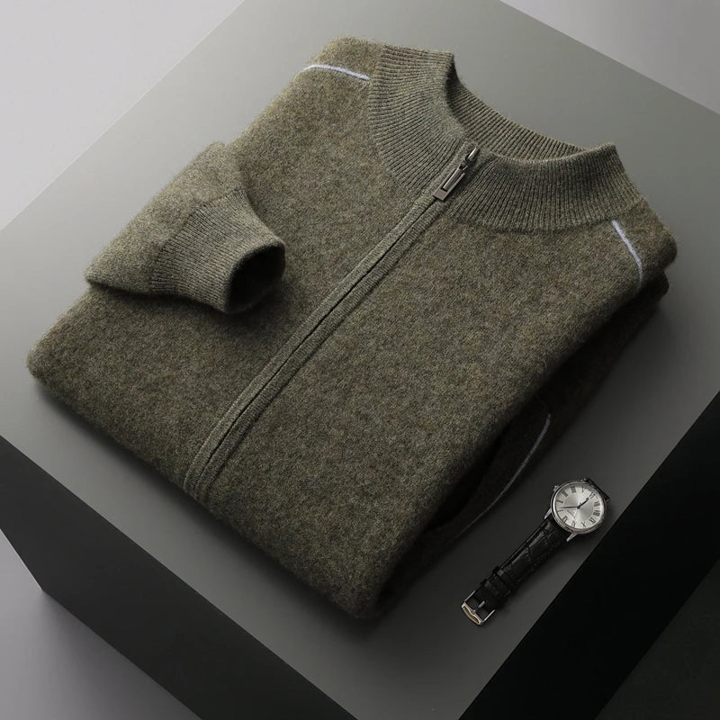 Luxurious Full-zip Jumper Men