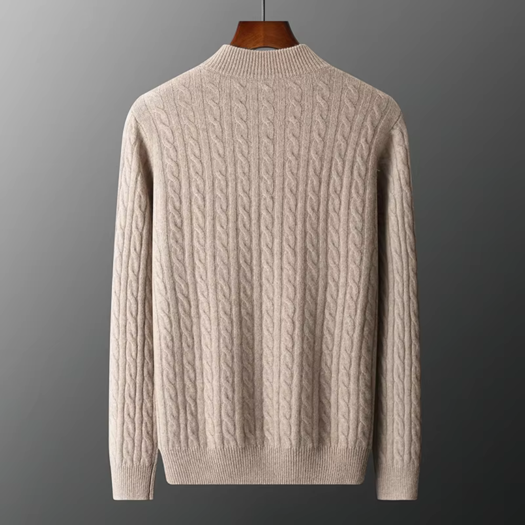 Cable Knit Half-Zip Sweater Men