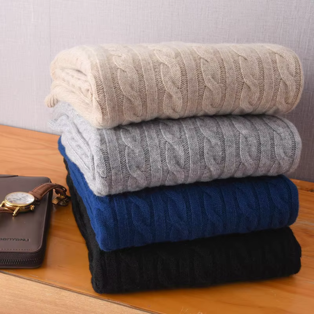 Cable Knit Half-Zip Sweater Men