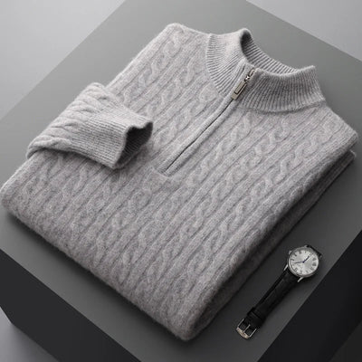 Cable Knit Half-Zip Sweater Men