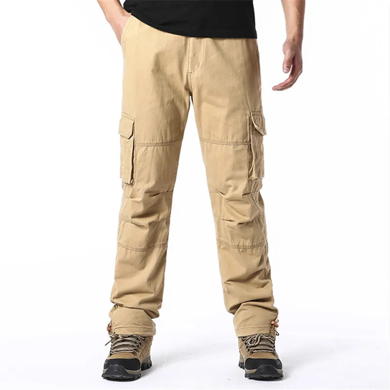 Outdoor Drawstring Hem Cargo Pants Men
