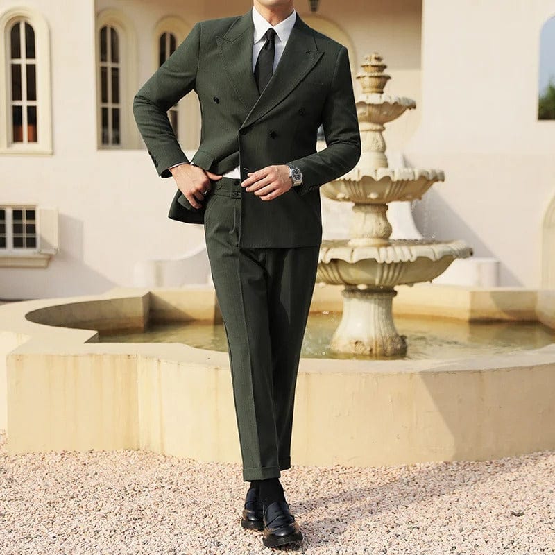 Marco Marino - Grüner Old Money Hochzeitsanzug - davinci-wear