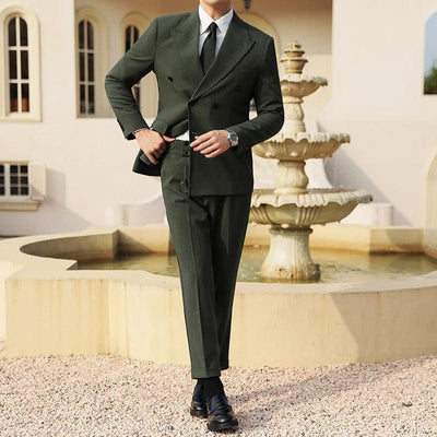 Marco Marino - Grüner Old Money Hochzeitsanzug - davinci-wear