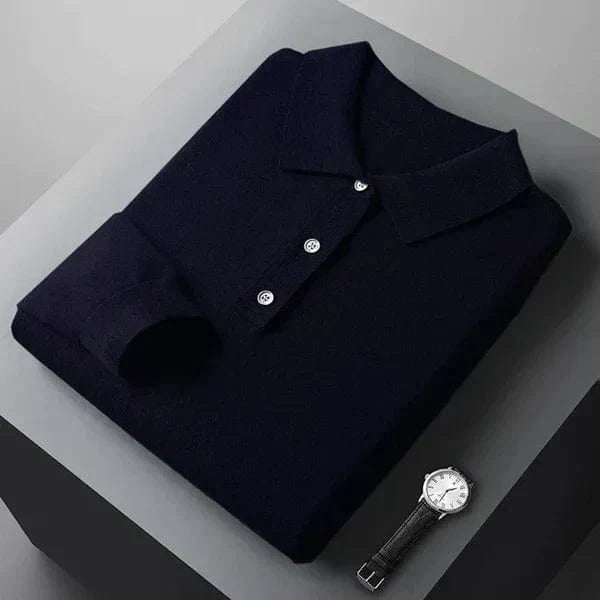 Langarm Poloshirt Herren-4