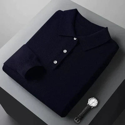 Langarm Poloshirt Herren-4