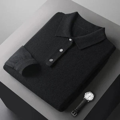 Langarm Poloshirt Herren-5