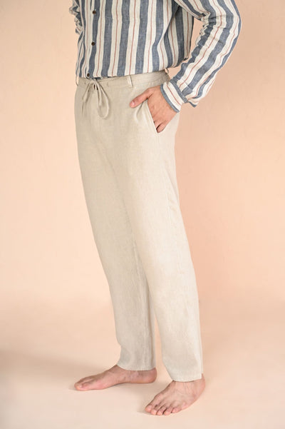 Old money Leinenhose  (Beige)