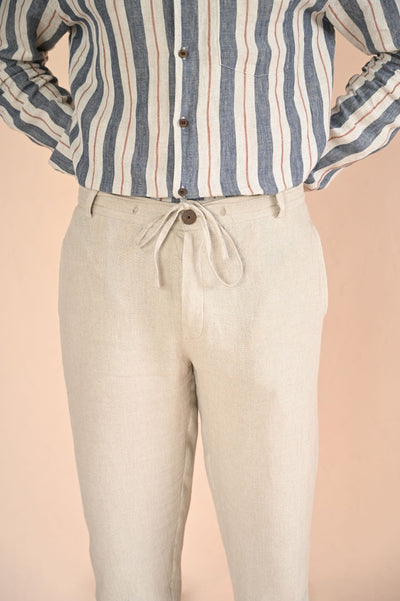 Old money Leinenhose  (Beige)