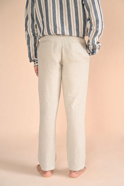 Old money Leinenhose  (Beige)