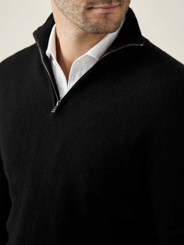Marco Marino - Zipper Lagen Kaschmir Herren Style Strickjacke - davinci-wear