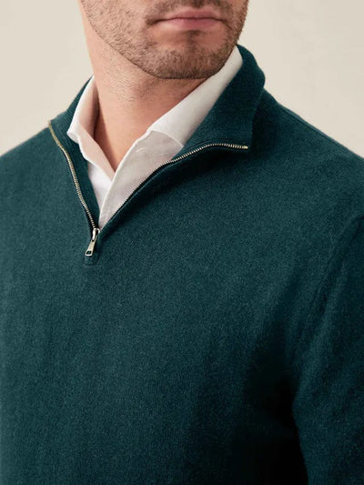 Marco Marino - Zipper Lagen Kaschmir Herren Style Strickjacke - davinci-wear