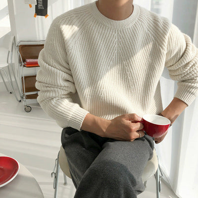 Bequemer und stilvoller leichter Pullover von Marco Marino™, ideal für ganztägigen Tragekomfort.
