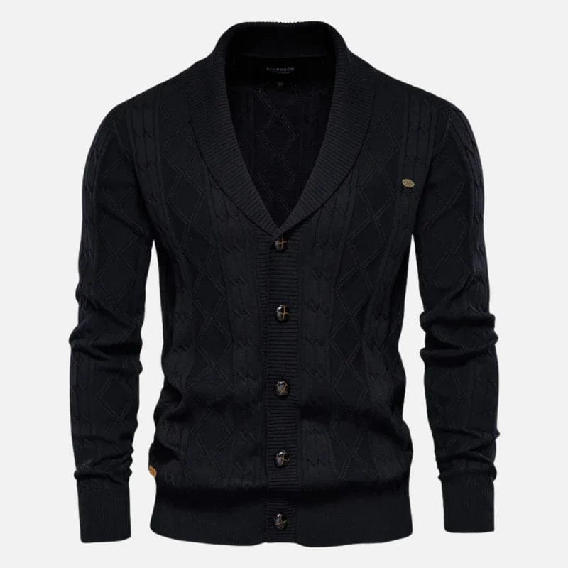 Eleganter Herren-Cardigan aus hochwertigem Strick für Stil und Komfort.