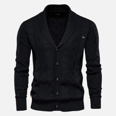 Eleganter Herren-Cardigan aus hochwertigem Strick für Stil und Komfort.