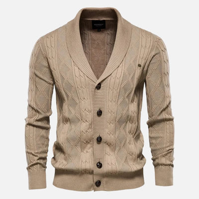Eleganter Herren-Cardigan aus hochwertigem Strick für Stil und Komfort.