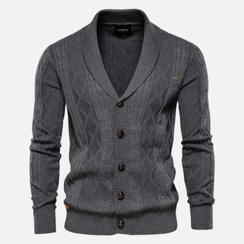 Eleganter Herren-Cardigan aus hochwertigem Strick für Stil und Komfort.