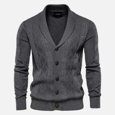 Eleganter Herren-Cardigan aus hochwertigem Strick für Stil und Komfort.