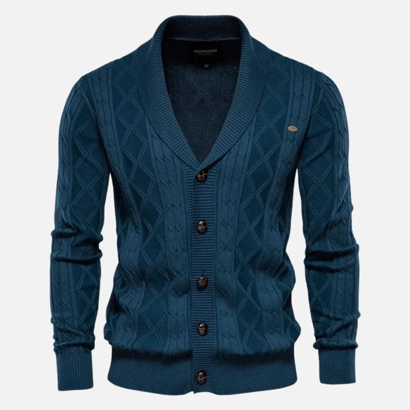 Eleganter Herren-Cardigan aus hochwertigem Strick für Stil und Komfort.