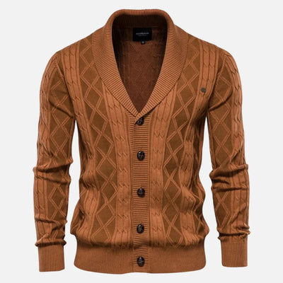 Eleganter Herren-Cardigan aus hochwertigem Strick für Stil und Komfort.