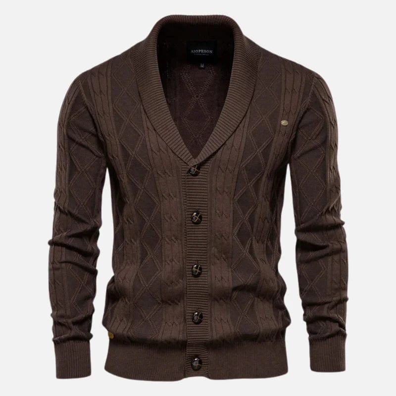 Eleganter Herren-Cardigan aus hochwertigem Strick für Stil und Komfort.