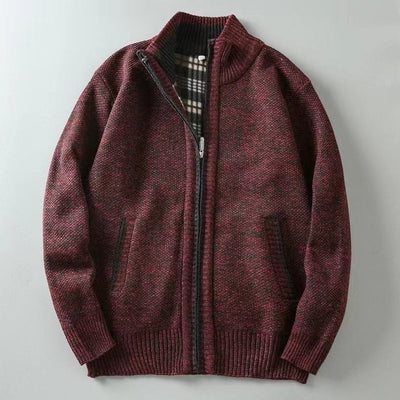 Marco Marino™ Gemütliche Strickweste mit Reißverschluss für Herren, bietet Wärme und Komfort, ideal zum Überziehen von Hemden oder Jacken für einen stilvollen und vielseitigen Look.
