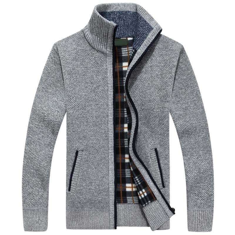 Marco Marino™ Gemütliche Strickweste mit Reißverschluss für Herren, bietet Wärme und Komfort, ideal zum Überziehen von Hemden oder Jacken für einen stilvollen und vielseitigen Look.