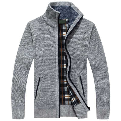 Marco Marino™ Gemütliche Strickweste mit Reißverschluss für Herren, bietet Wärme und Komfort, ideal zum Überziehen von Hemden oder Jacken für einen stilvollen und vielseitigen Look.
